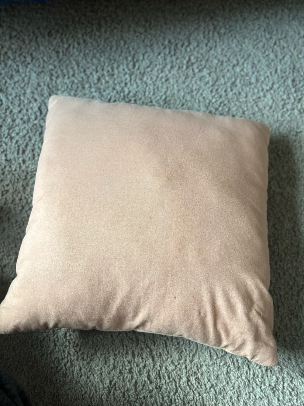 Soft Peach Velvet Throw Pillow